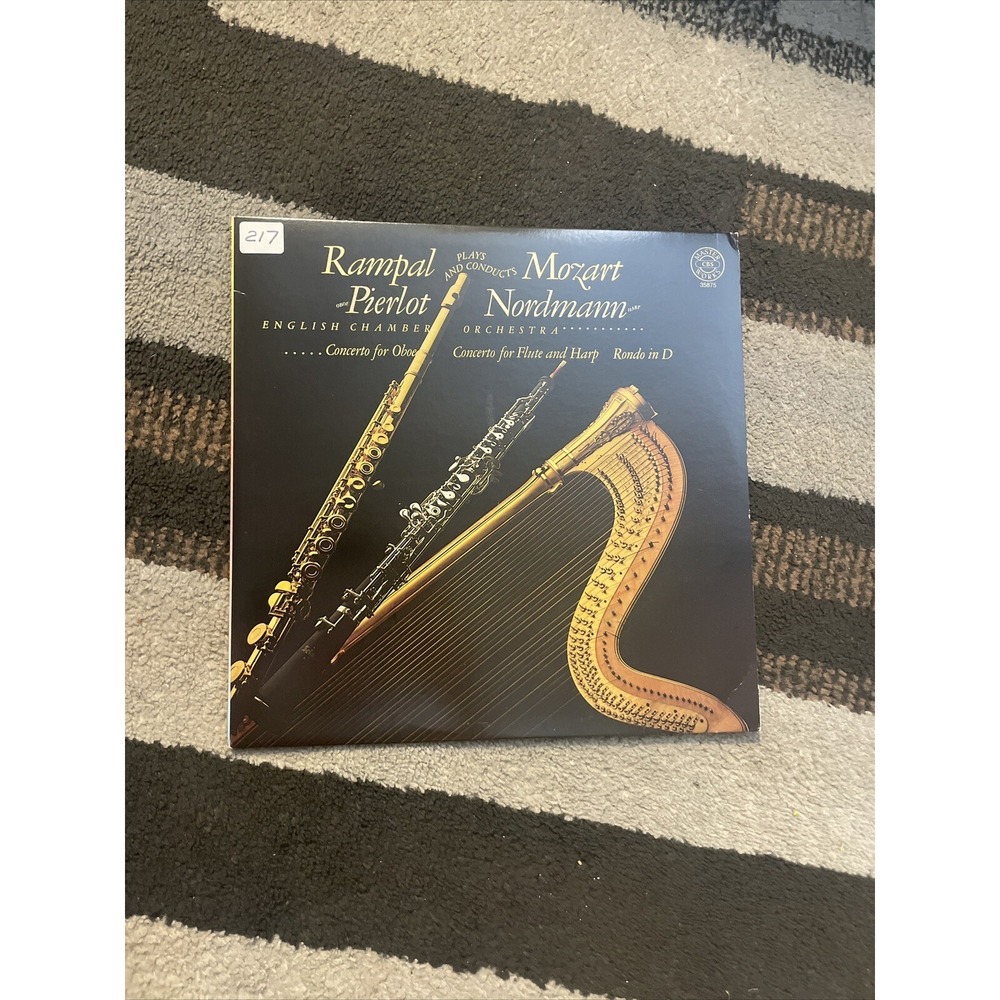 CBS Masterworks Mozart Rampal English Chamber Orchestra Vinyl LP 35875 Good